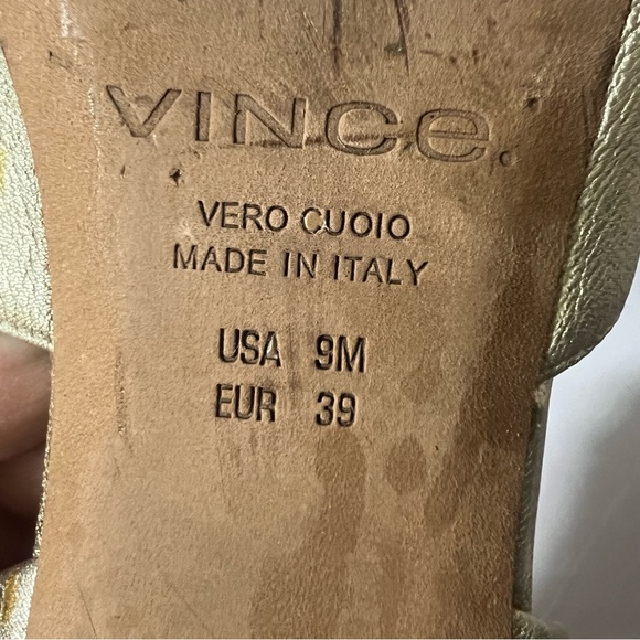 Vince Darlington D’Orsay Flats Dusted Gold Leather Size 9 - Picture 8 of 14